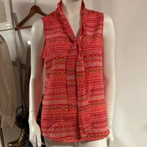 New York & Company Patterned Top - Pink